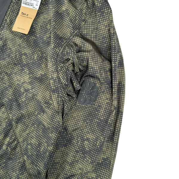 Ten C Lightweight Lizard Camo Long Hooded Parka Jacket - Large
