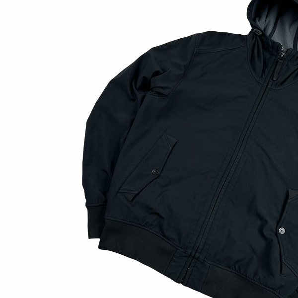 Stone Island Navy Fleece Lined Soft Shell Jacket - Large