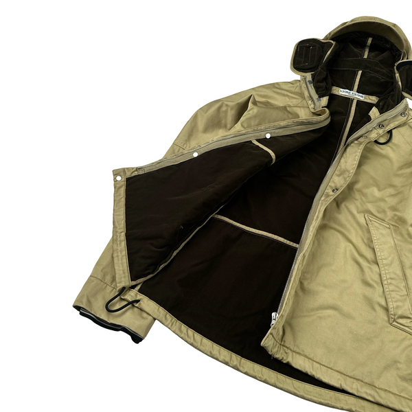 Stone Island 2004 Beige Raso Floccato Riot Mask Sniper Jacket - Medium