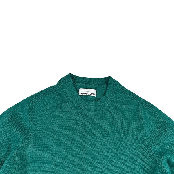 Stone Island Turquoise Wool Crewneck Jumper - XL