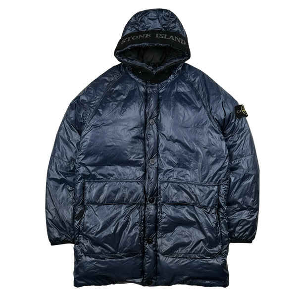 Stone Island 2018 Blue Pertex Quantum Y Down Long Puffer - XXL