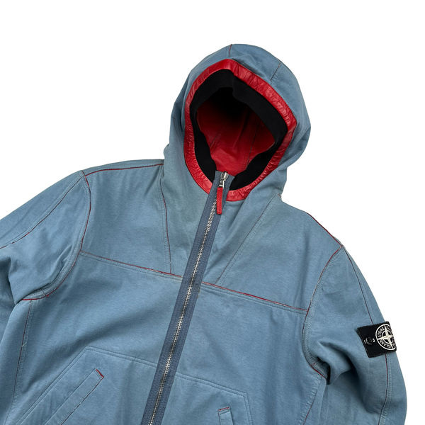 Stone Island 2010 Rare Crimson Red Leather Reversable Jacket - XL