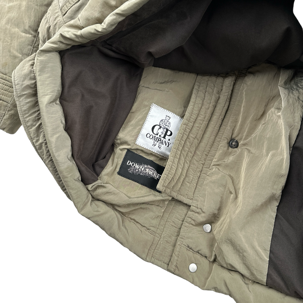 CP Company 2010 Beige Chrome Down Filled Puffer Jacket - Medium