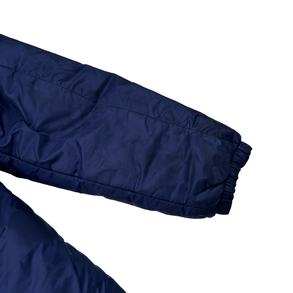Prada Blue Reversible Triangle Tab Zipped Puffer Jacket - XL