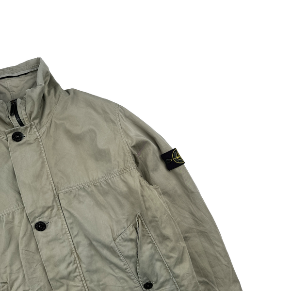 Stone Island 1996 Raso Gommato Wool Dutch Rope Vintage Jacket - Large