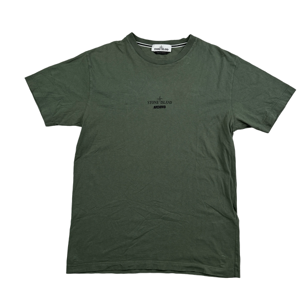 Stone Island 2021 Polyester Microfiber Archivo Short Sleeve T Shirt - Large