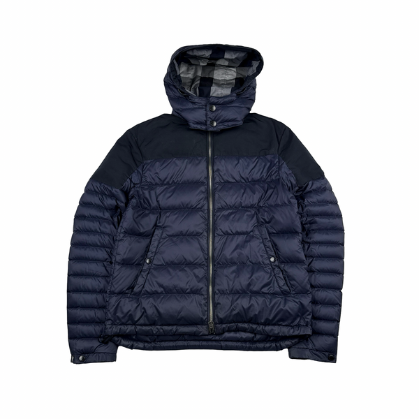 Burberry Navy Down Filled Hooded Puffer Jacket - Medium