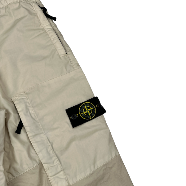 Stone Island 2020 Mussola Panel Beige Cargo Trousers - 30"