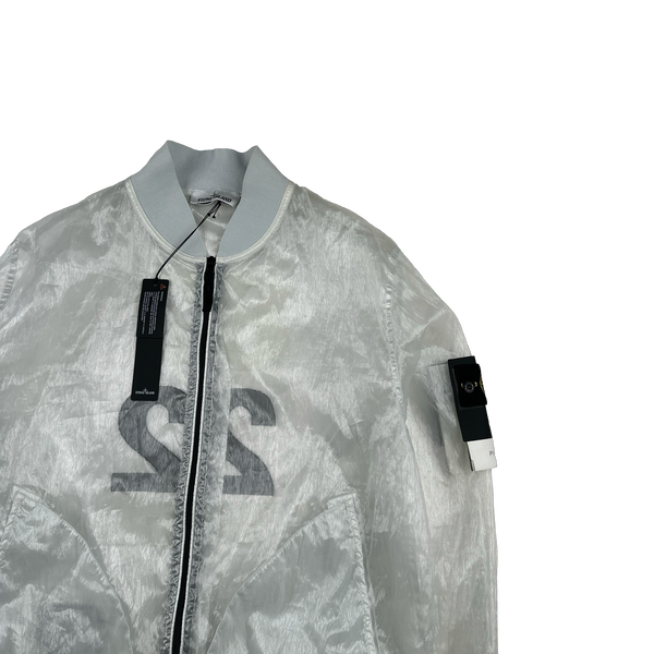 Stone Island 40th Anniversary White Piattina 82/22 Jacket - XXL