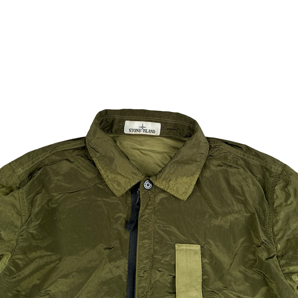 Stone Island 2017 Green Nylon Metal Shimmer Overshirt - Medium