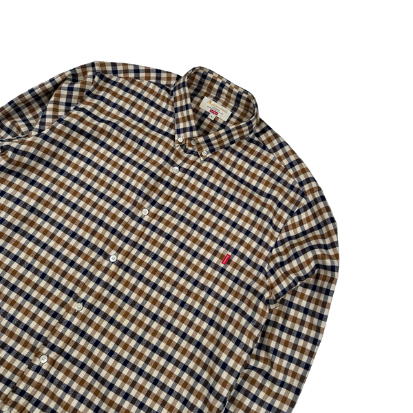 Aquascutum X Supreme Classic Checked Longsleeve Shirt - Large