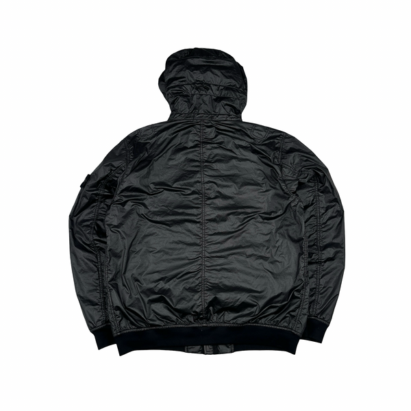 Stone Island 2018 Black Lamy Flock Hooded Jacket - XL