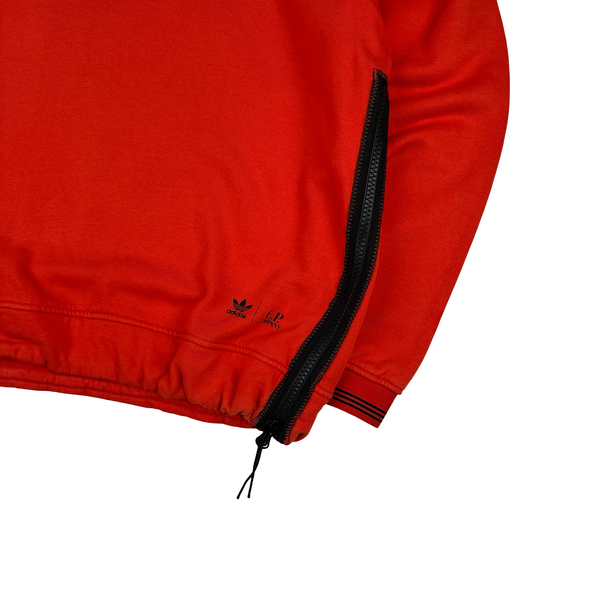 Adidas X CP Company Red Spellout Pull Over Hoodie - Medium