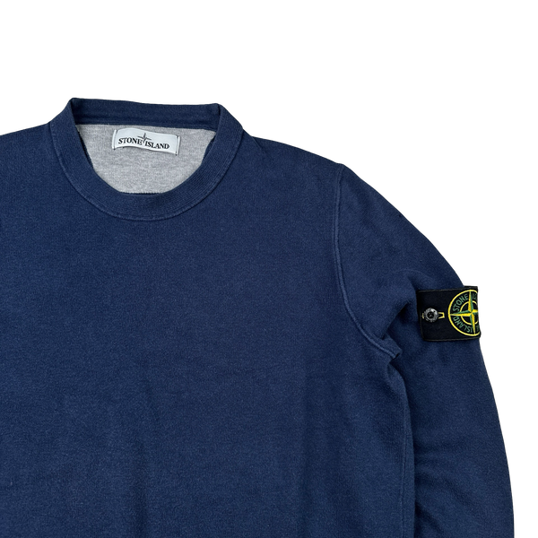 Stone Island Navy Cotton Lightweight Knit - Small