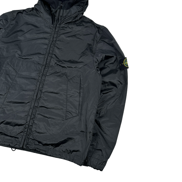 Stone Island 2007 Black Nylon Metal Hooded Jacket - Medium