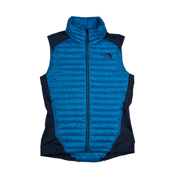 North Face 800 Blue Down Filled/Nylon Puffer Gilet - Small