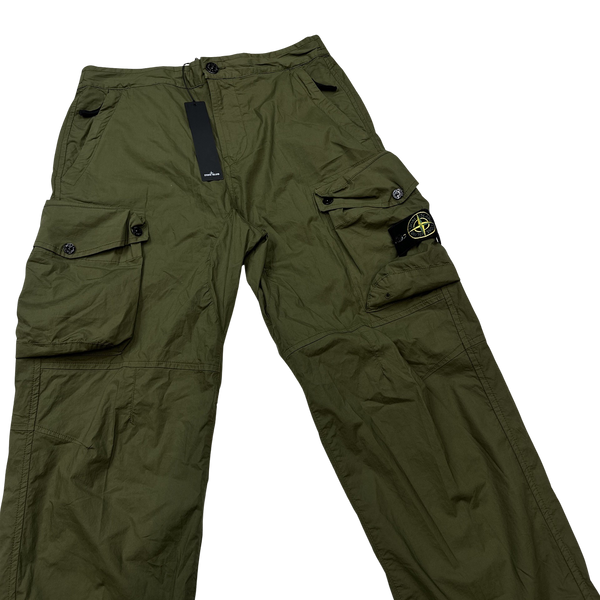 Stone Island 2019 LO Khaki Cotton Baggy Cargos - 30"