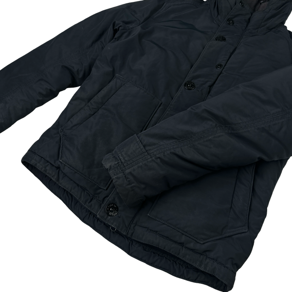 Stone Island 2014 Black Down Filled Micro Reps Jacket - Small