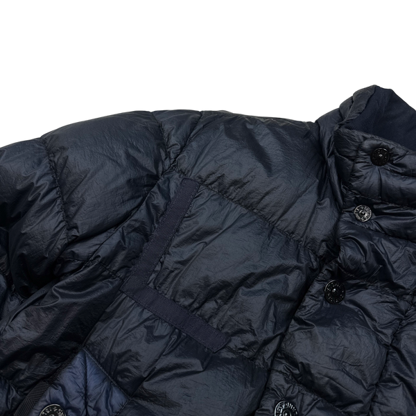 Stone Island Navy 2011 Garment Dyed Puffer Jacket - Medium