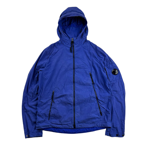 CP Company 50 Fili Blue Hooded Jacket - Large