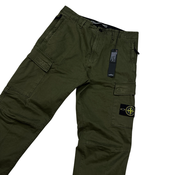 Stone Island Khaki RE-T 2021 Cargo Trousers - 32"