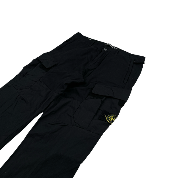 Stone Island 2016 Black Cotton Cargo Trousers - 34"