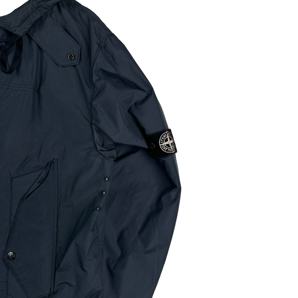 Stone Island 2002 Vintage Navy Optic Fibre Light Jacket Jacket - XL