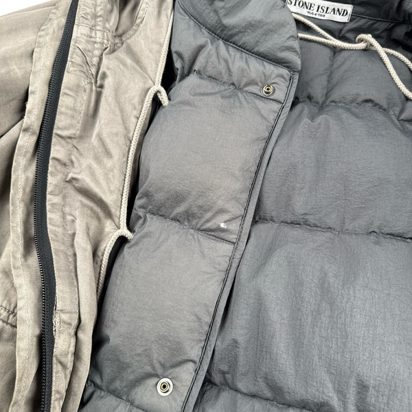 Stone Island 2009 Raso Gommato Down Filled Dutch Rope Lined Jacket - Small