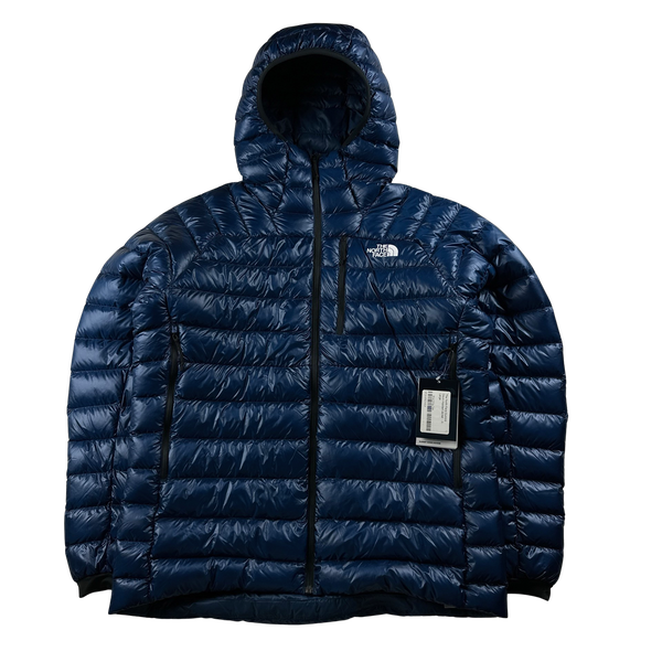 North Face Blue Summit Series 800 Down Hooded Puffer Jacket - XL