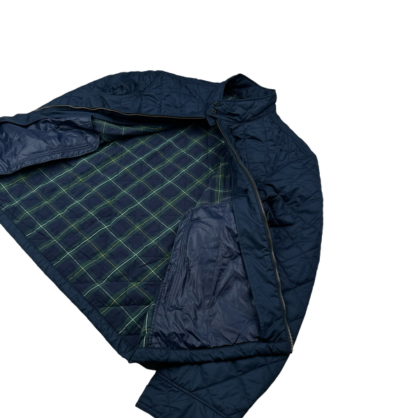 Ralph Lauren Navy Quilted Zipped Jacket - XL