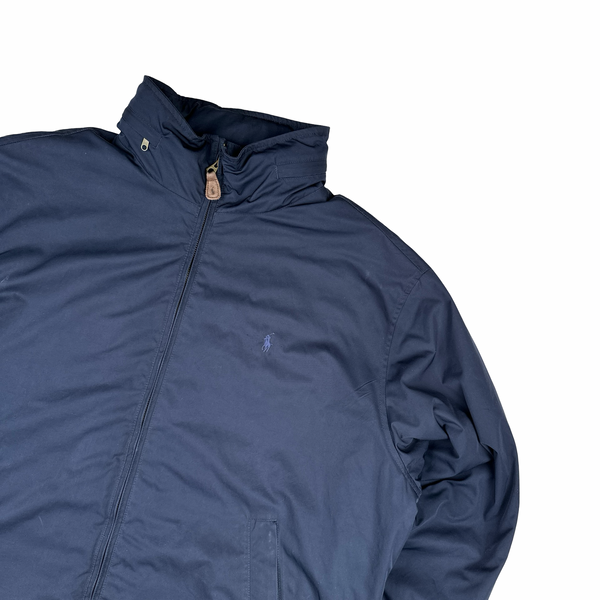 Ralph Lauren Navy Harrington Zipped Quilted Jacket - XXL