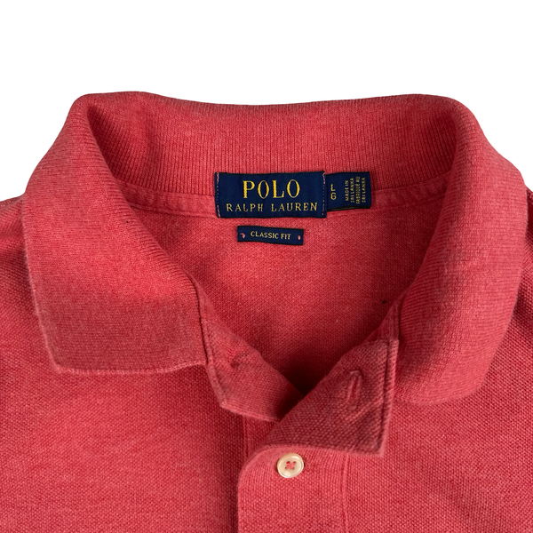Ralph Lauren Hot Pink Long Sleeve Polo Shirt - Large