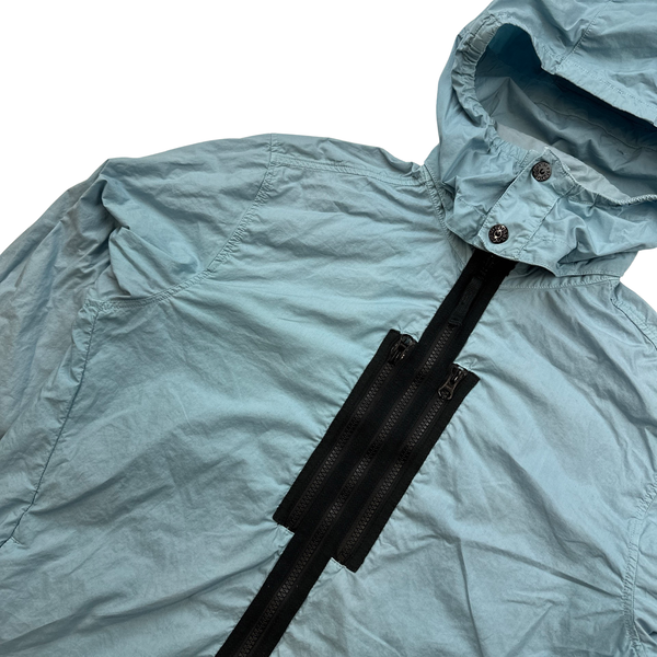 Stone Island Baby Blue Paracadute Hooded Overshirt - Medium