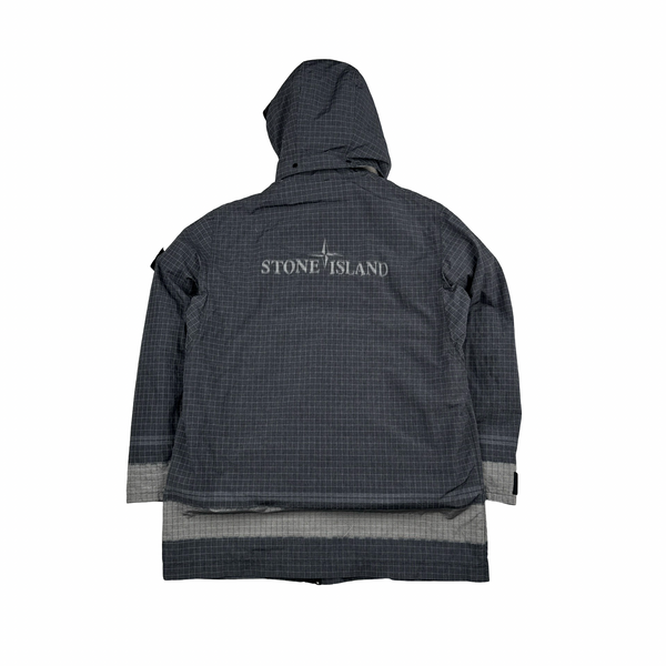Stone Island Reflective Ripstop Chine Parka Jacket - Large