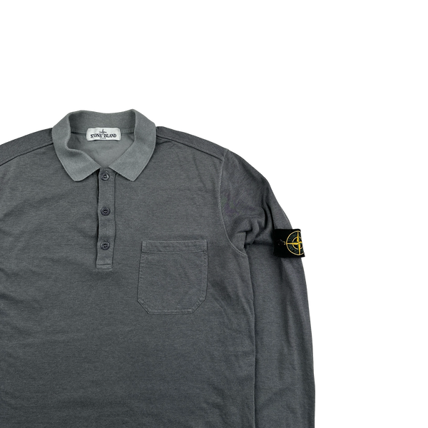 Stone Island 2013 Grey Longsleeved Polo Shirt - Large