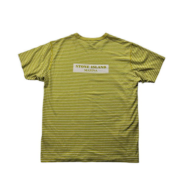 Stone Island 2019 Yellow Striped Marina T Shirt - XL