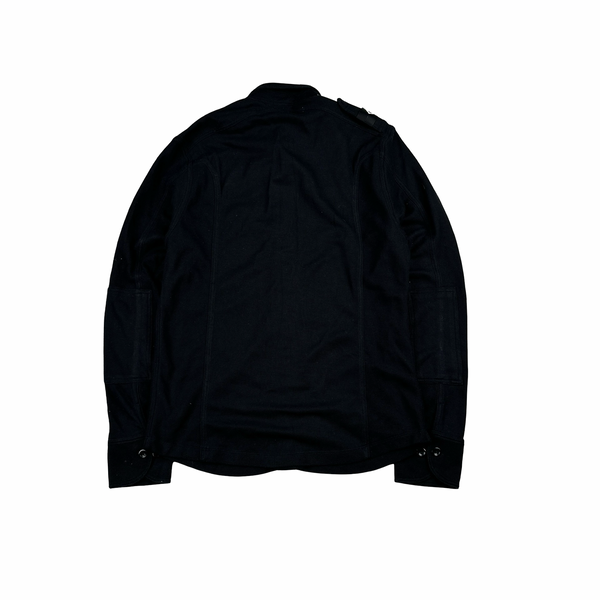 Ma Strum Black Cotton Buttoned Badge Shirt  - XL