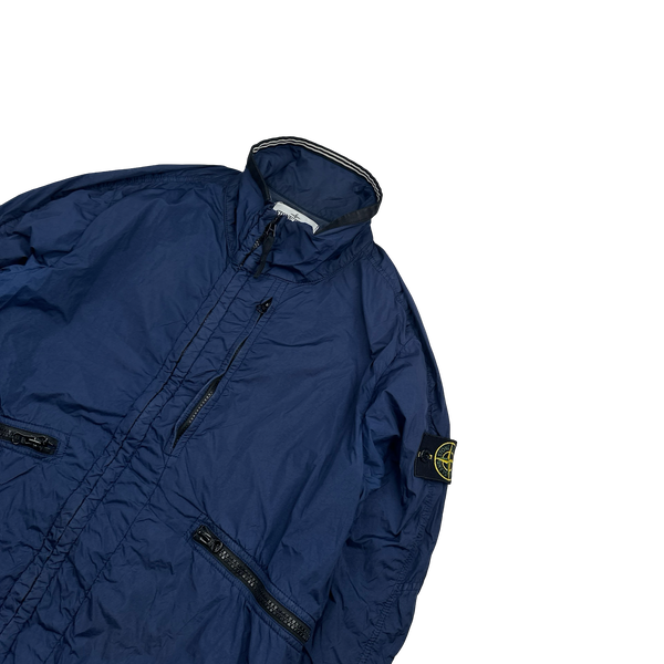 Stone Island 2019 Garment Dyed Crinkle Reps NY Cotton Lined Jacket - Small