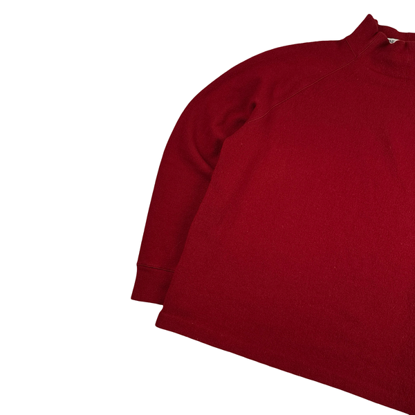 Stone Island Red Wool Blend 2004 Vintage Pullover Jumper - Large