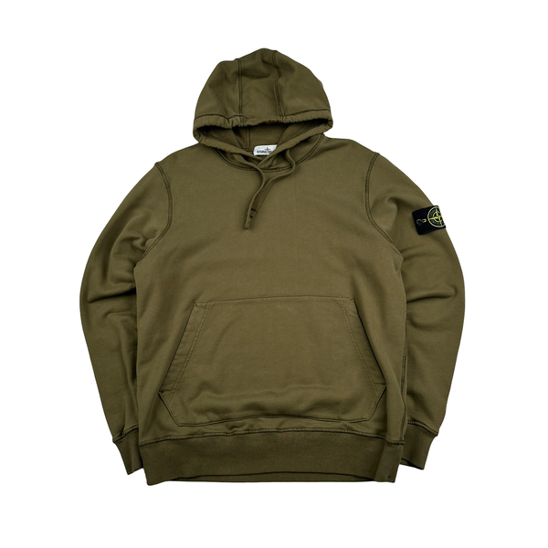 Stone Island 2021 Khaki Pullover Hoodie - Large