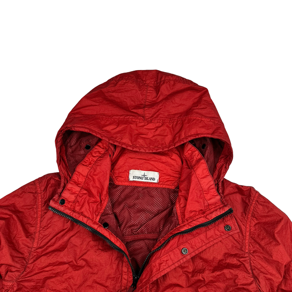 Stone Island 2014 Red Membrana TC Hooded Jacket - Medium