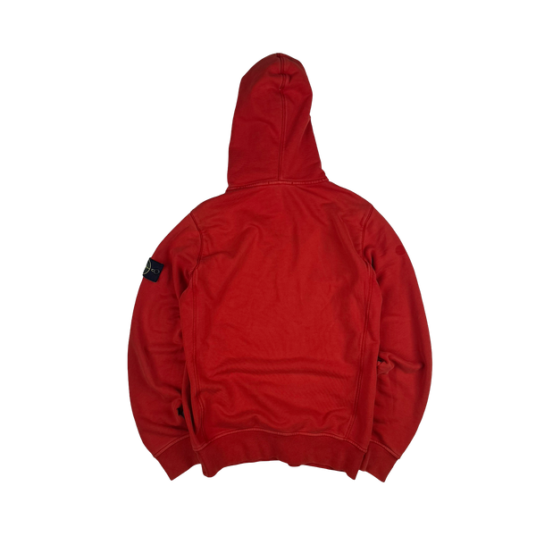 Stone Island 2019 Red Pullover Hoodie - Medium