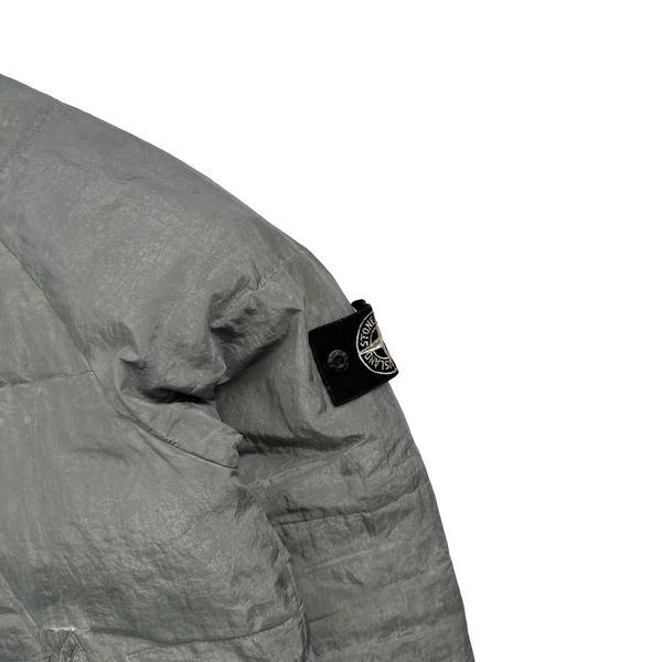 Stone Island AW2000 Hooded Silver Pure Metal Shell - Medium