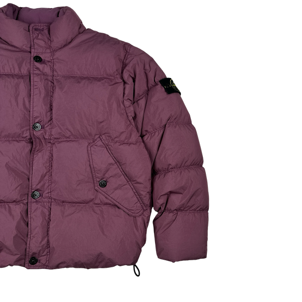Stone Island 2024 Magenta Crinkle R-NY Down Puffer Jacket - Medium