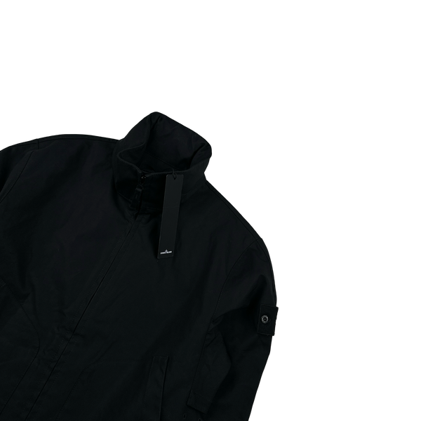 Stone Island 2022 Mac Supima 2L Black Ghost Piece Cotton Jacket - Small