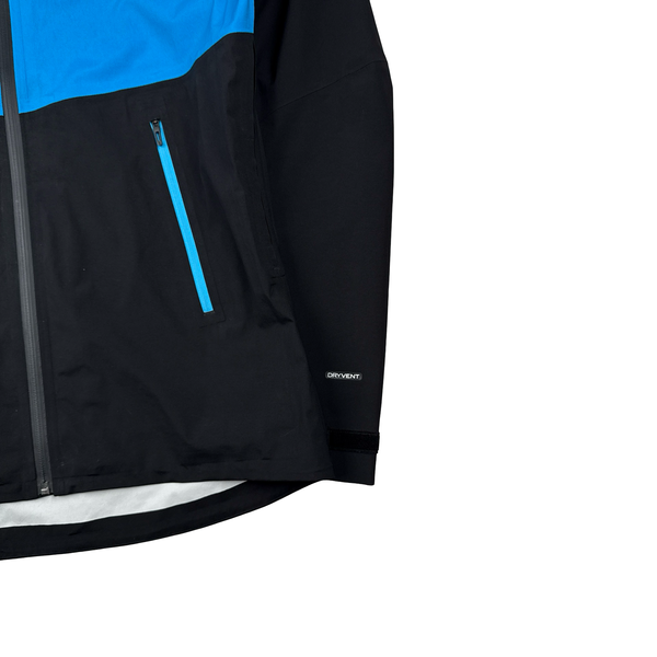 North Face Blue & Black Colour Block Dryvent Waterproof Hooded Jacket - Medium