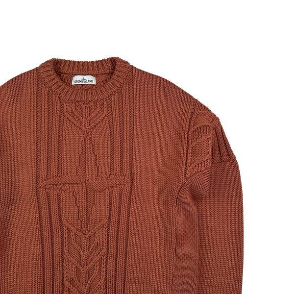 Stone Island 2020 Brick Thick Winter Embossed Knit - Medium