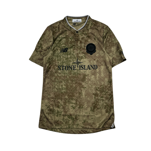 Stone Island x New Balance Camo Recycled Poly Football Shirt - Medium