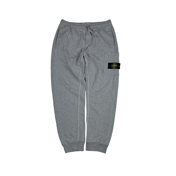 Stone Island 2023 Grey Hooded Cotton Joggers Tracksuit - Medium