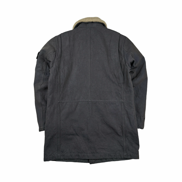 Stone Island 2015 Panama HT Dark Grey Trench Coat - Large